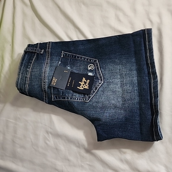 indigo rein distressed  womens jrs denim jean mid rise shor… - Picture 4 of 6